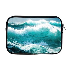 Ai Generated Waves Ocean Sea Tsunami Nautical Blue Sea Apple Macbook Pro 17  Zipper Case by Ravend