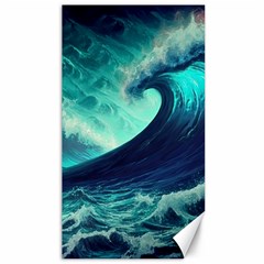 Ai Generated Waves Ocean Sea Tsunami Nautical Fantasy Canvas 40  X 72  by Ravend