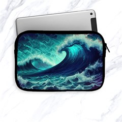 Ai Generated Waves Ocean Sea Tsunami Nautical Fantasy Apple Ipad Mini Zipper Cases by Ravend