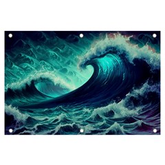 Ai Generated Waves Ocean Sea Tsunami Nautical Fantasy Banner And Sign 6  X 4  by Ravend