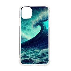 Ai Generated Waves Ocean Sea Tsunami Nautical Fantasy Iphone 11 Tpu Uv Print Case by Ravend