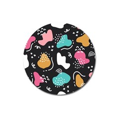 Art Pattern Design Background Print Magnet 3  (round) by Ravend