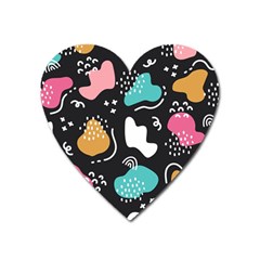 Art Pattern Design Background Print Heart Magnet by Ravend