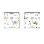 Art Pattern Design Wallpaper Background Print Cufflinks (Square) Front(Pair)