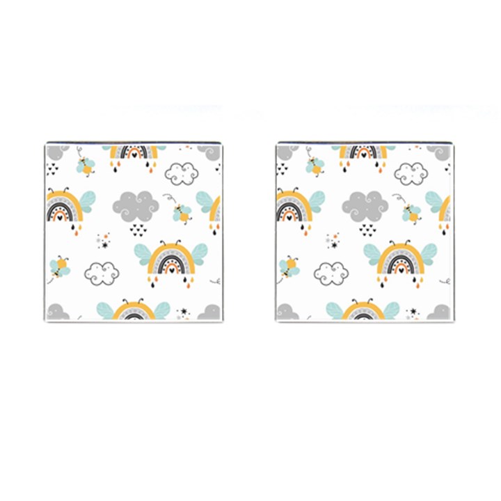 Art Pattern Design Wallpaper Background Print Cufflinks (Square)