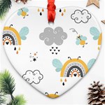 Art Pattern Design Wallpaper Background Print Heart Ornament (Two Sides) Front