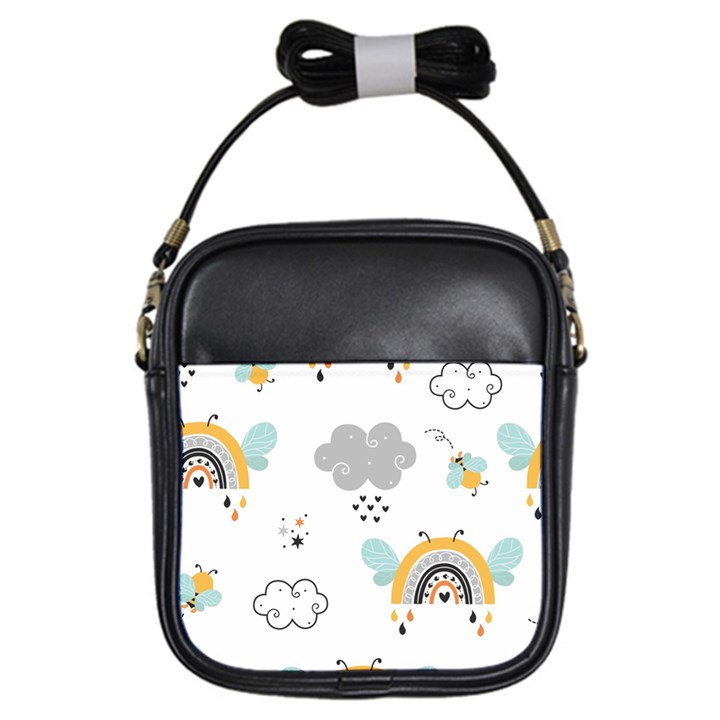 Art Pattern Design Wallpaper Background Print Girls Sling Bag