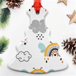 Art Pattern Design Wallpaper Background Print Christmas Tree Ornament (Two Sides) Front