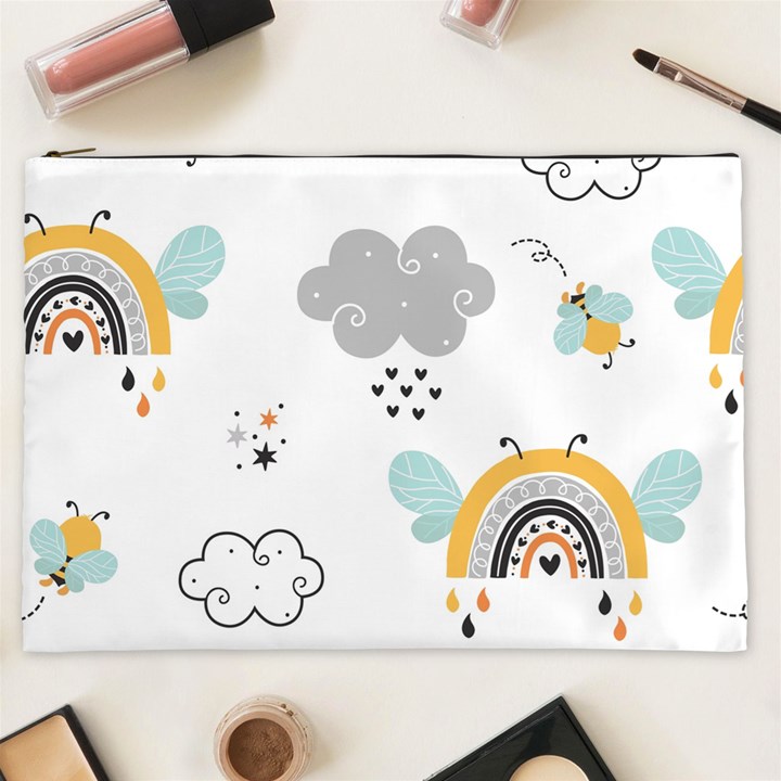 Art Pattern Design Wallpaper Background Print Cosmetic Bag (XXL)