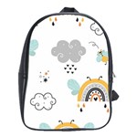 Art Pattern Design Wallpaper Background Print School Bag (XL) Front