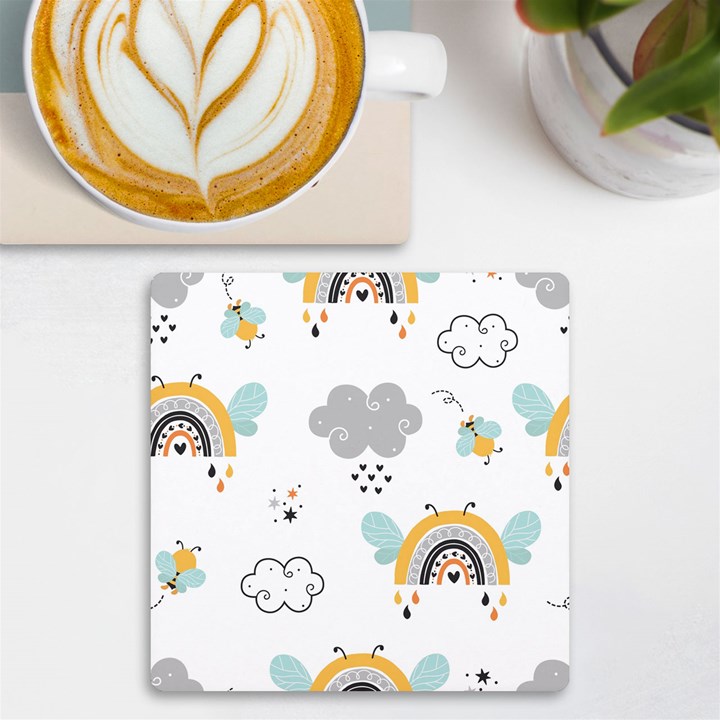 Art Pattern Design Wallpaper Background Print UV Print Square Tile Coaster 