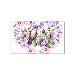 Hummingbird In Floral Heart Sticker Rectangular (100 Pack) by augustinet