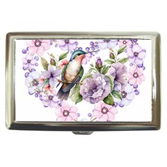 Hummingbird In Floral Heart Cigarette Money Case by augustinet