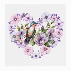 Hummingbird In Floral Heart Medium Glasses Cloth by augustinet