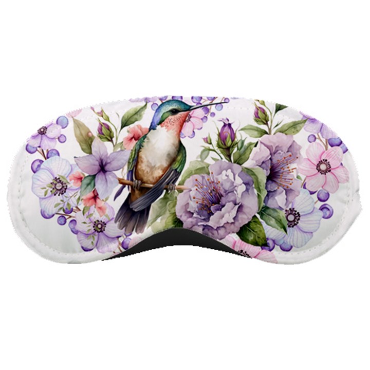 Hummingbird in floral heart Sleeping Mask