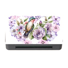 Hummingbird In Floral Heart Memory Card Reader With Cf by augustinet