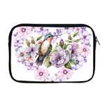 Hummingbird in floral heart Apple MacBook Pro 17  Zipper Case Front