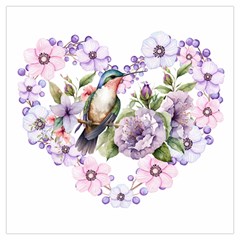 Hummingbird In Floral Heart Lightweight Scarf  by augustinet