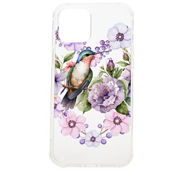 Hummingbird In Floral Heart Iphone 12 Pro Max Tpu Uv Print Case by augustinet