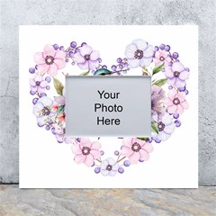 Hummingbird In Floral Heart White Wall Photo Frame 5  X 7  by augustinet