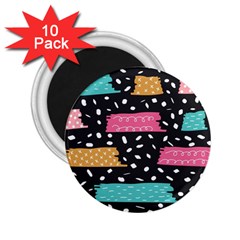 Art Pattern Design Wallpaper Background Print Patterns 2.25  Magnets (10 pack) 