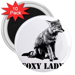 Foxy Lady Concept Illustration 3  Magnets (10 Pack)  by dflcprintsclothing