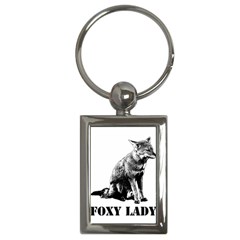 Foxy Lady Concept Illustration Key Chain (rectangle) by dflcprintsclothing