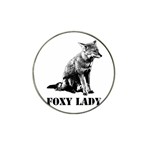 Foxy Lady Concept Illustration Hat Clip Ball Marker (4 pack) Front