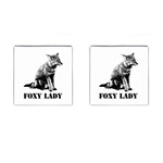 Foxy Lady Concept Illustration Cufflinks (Square) Front(Pair)