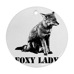 Foxy Lady Concept Illustration Round Ornament (two Sides) by dflcprintsclothing