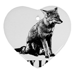 Foxy Lady Concept Illustration Heart Ornament (two Sides) by dflcprintsclothing