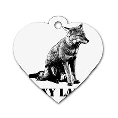 Foxy Lady Concept Illustration Dog Tag Heart (one Side) by dflcprintsclothing