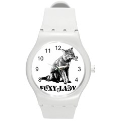 Foxy Lady Concept Illustration Round Plastic Sport Watch (m) by dflcprintsclothing