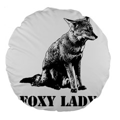 Foxy Lady Concept Illustration Large 18  Premium Round Cushions by dflcprintsclothing