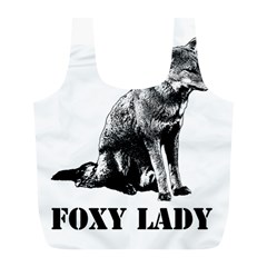 Foxy Lady Concept Illustration Full Print Recycle Bag (l) by dflcprintsclothing