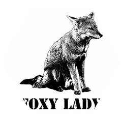 Foxy Lady Concept Illustration Wooden Puzzle Hexagon by dflcprintsclothing