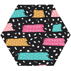 Art Pattern Design Wallpaper Background Print Patterns Wooden Puzzle Hexagon