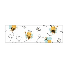 Bee Art Pattern Design Wallpaper Background Print Sticker (bumper) by Ravend