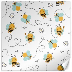 Bee Art Pattern Design Wallpaper Background Print Canvas 12  X 12  by Ravend