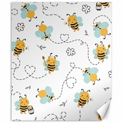 Bee Art Pattern Design Wallpaper Background Print Canvas 20  X 24  by Ravend