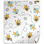 Bee Art Pattern Design Wallpaper Background Print Canvas 20  x 24  19.57 x23.15  Canvas - 1