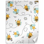 Bee Art Pattern Design Wallpaper Background Print Canvas 36  x 48  35.26 x46.15  Canvas - 1