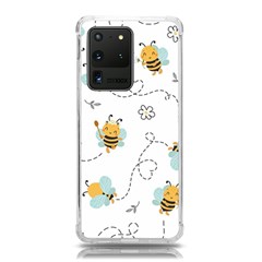 Bee Art Pattern Design Wallpaper Background Print Samsung Galaxy S20 Ultra 6 9 Inch Tpu Uv Case by Ravend