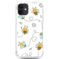 Bee Art Pattern Design Wallpaper Background Print Iphone 12/12 Pro Tpu Uv Print Case by Ravend