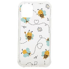 Bee Art Pattern Design Wallpaper Background Print Iphone 12 Mini Tpu Uv Print Case	 by Ravend