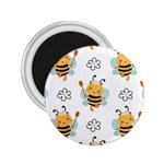 Art Bee Pattern Design Wallpaper Background 2.25  Magnets Front