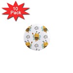 Art Bee Pattern Design Wallpaper Background 1  Mini Magnet (10 pack)  Front