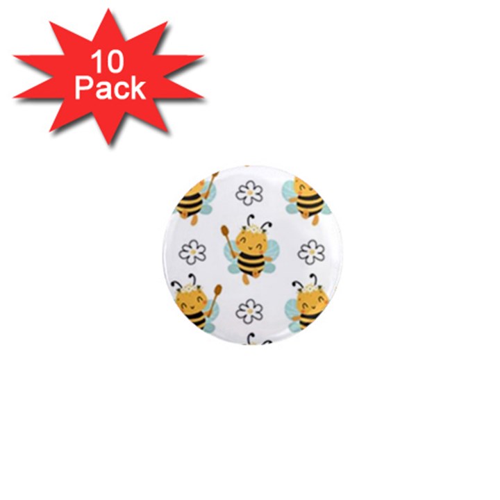 Art Bee Pattern Design Wallpaper Background 1  Mini Magnet (10 pack) 