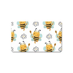 Art Bee Pattern Design Wallpaper Background Magnet (name Card) by Ravend