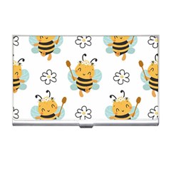 Art Bee Pattern Design Wallpaper Background Business Card Holder by Ravend